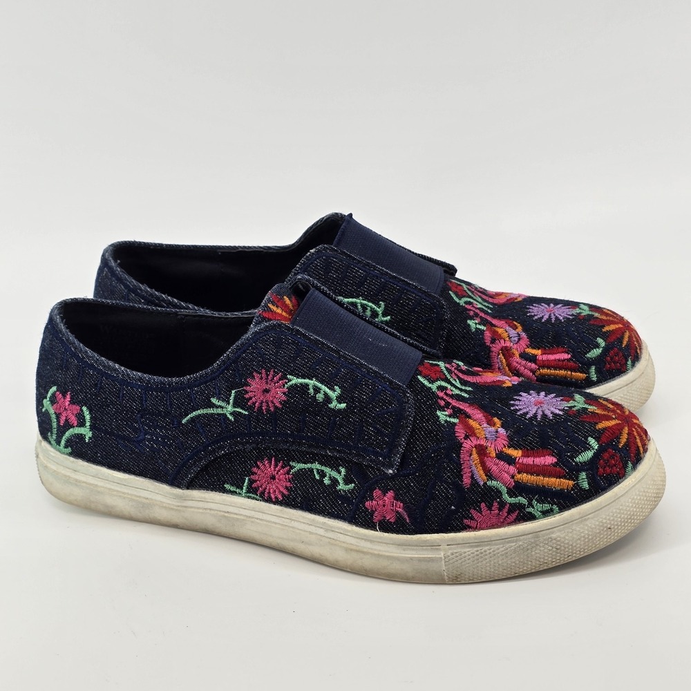 Wanted Embroidery Slip-on Sneakers Size 7‎ Womens Jean Floral